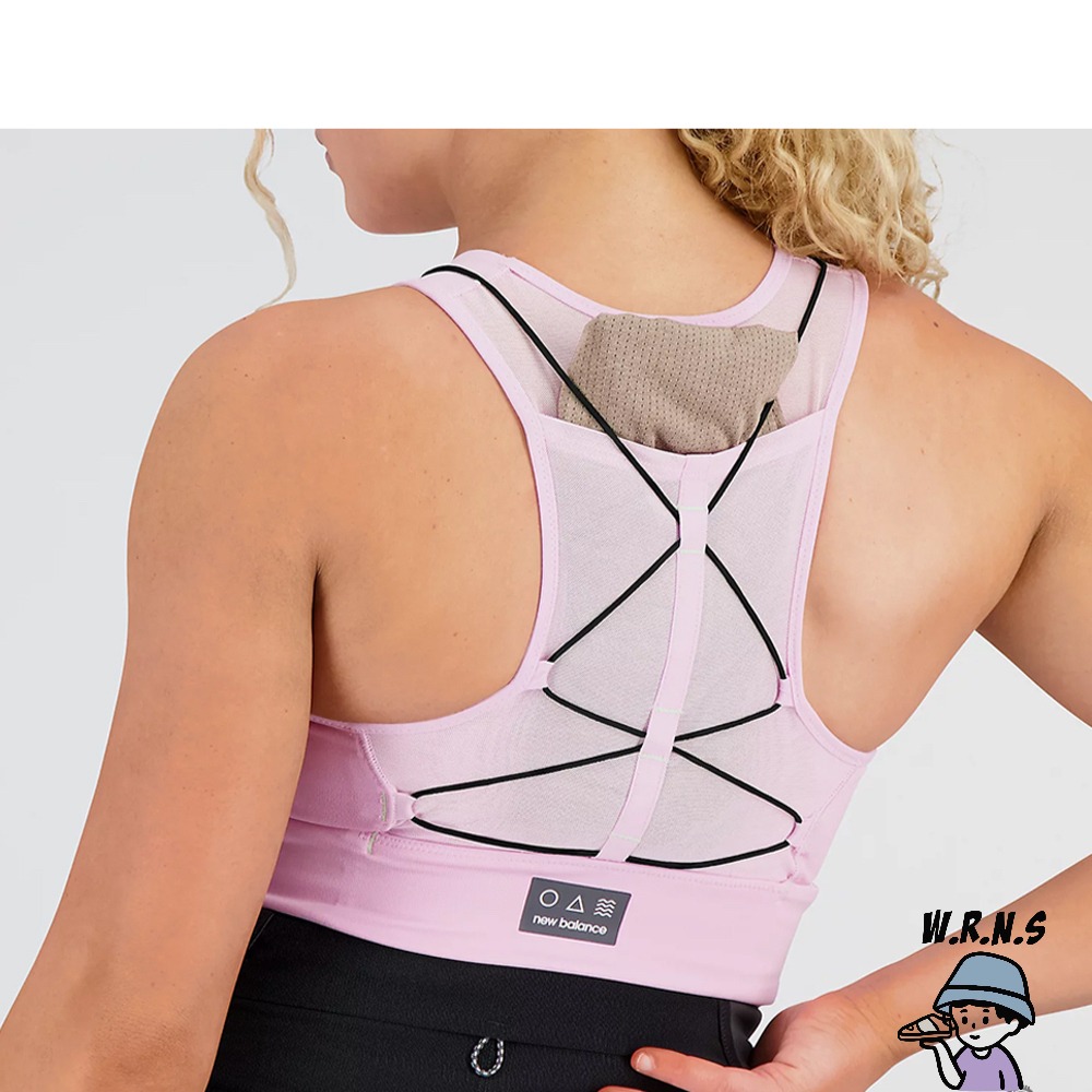 New Balance 女裝 運動內衣 中強度 可拆式胸墊 反光 粉紫WB23259LLC-細節圖8