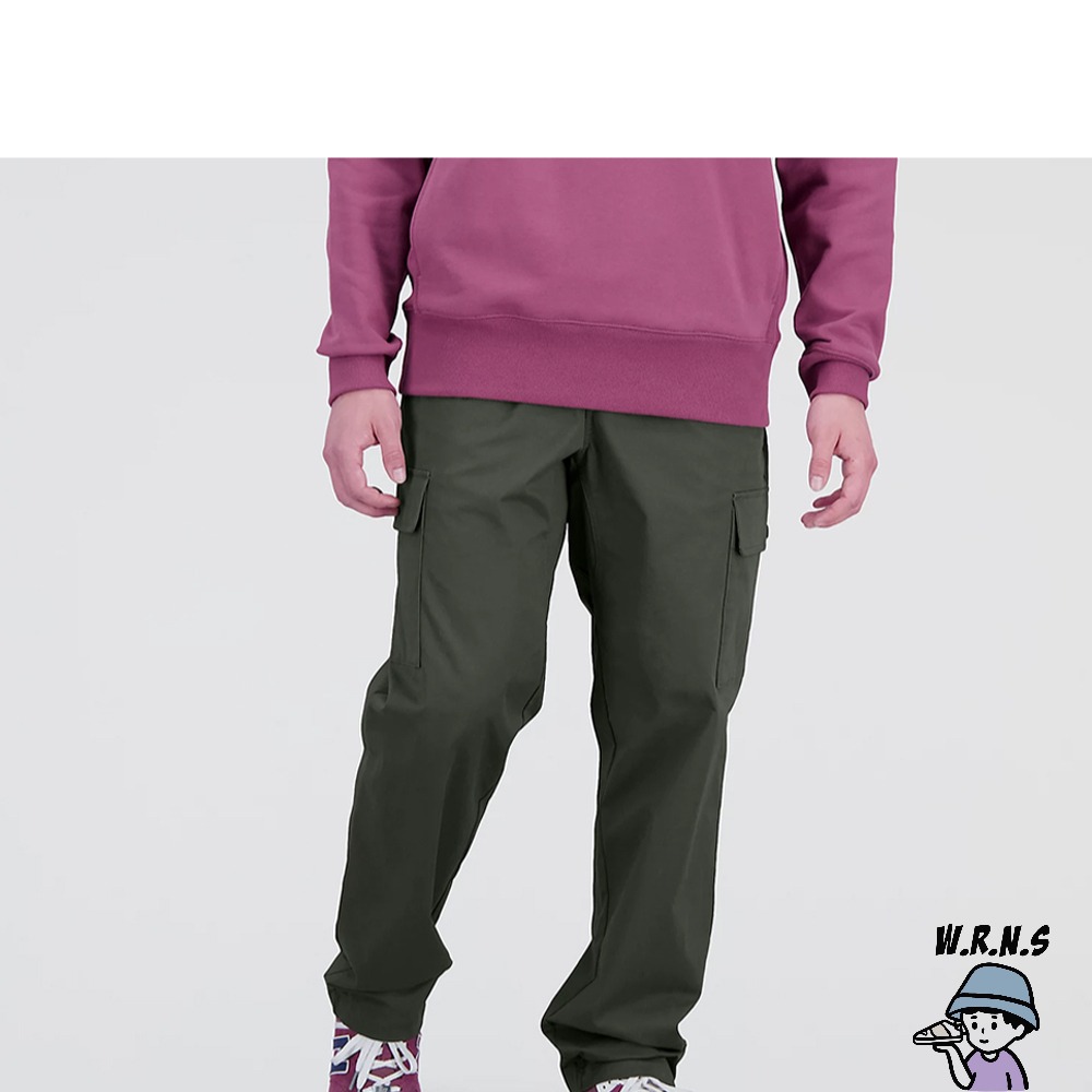 New Balance 男裝 長褲 大口袋 棉質 綠AMP31526COG-細節圖2