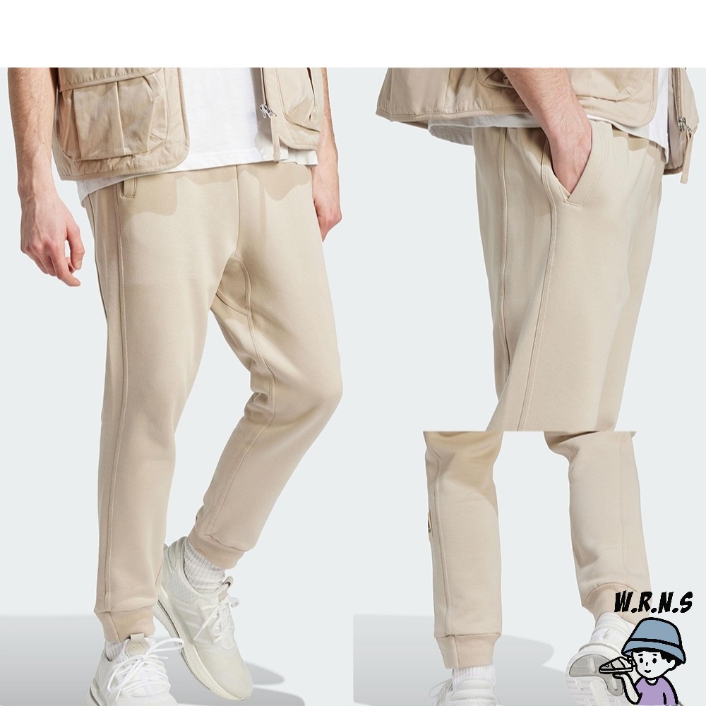 Adidas 男裝 長褲 口袋 棉質 黑/奶茶 IP3708/IB6160-細節圖6