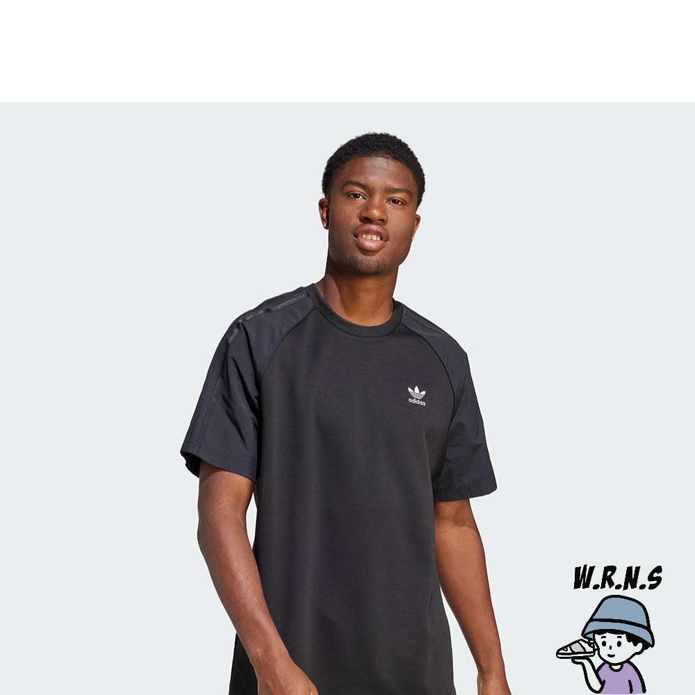 Adidas 男裝 短袖上衣 寬鬆 黑II5780-細節圖3