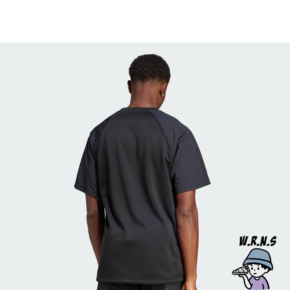 Adidas 男裝 短袖上衣 寬鬆 黑II5780-細節圖4