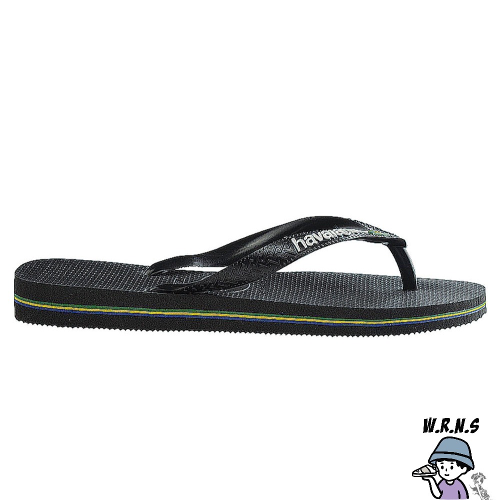 Havaianas 哈瓦仕 男鞋 女鞋 拖鞋 夾腳拖 巴西國旗 黑4110850-1069U-細節圖4