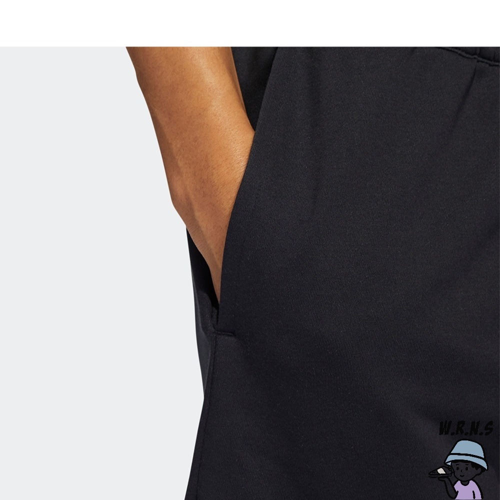 Adidas 男裝 短褲 籃球 旗幟 吸濕排汗 口袋 黑HM6770-細節圖6