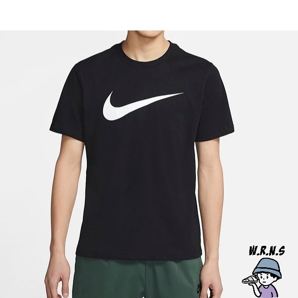 Nike 男裝 短袖上衣 休閒 純棉 經典 大Logo 黑白DC5095-010/DC5095-100-細節圖3