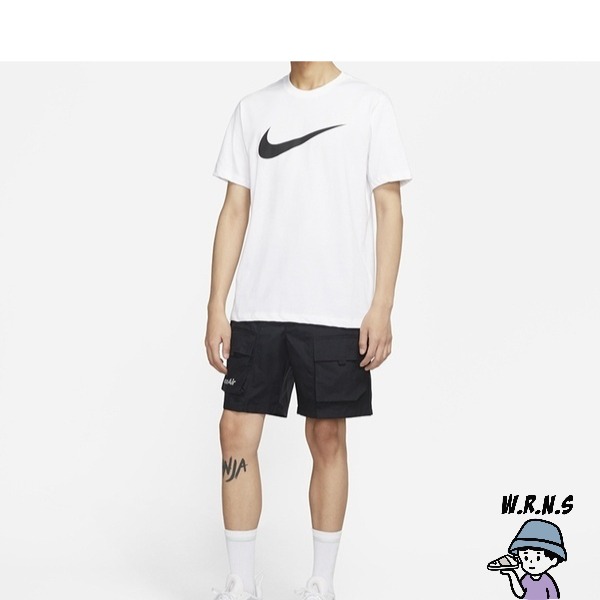 Nike 男裝 短袖上衣 休閒 純棉 經典 大Logo 黑白DC5095-010/DC5095-100-細節圖8