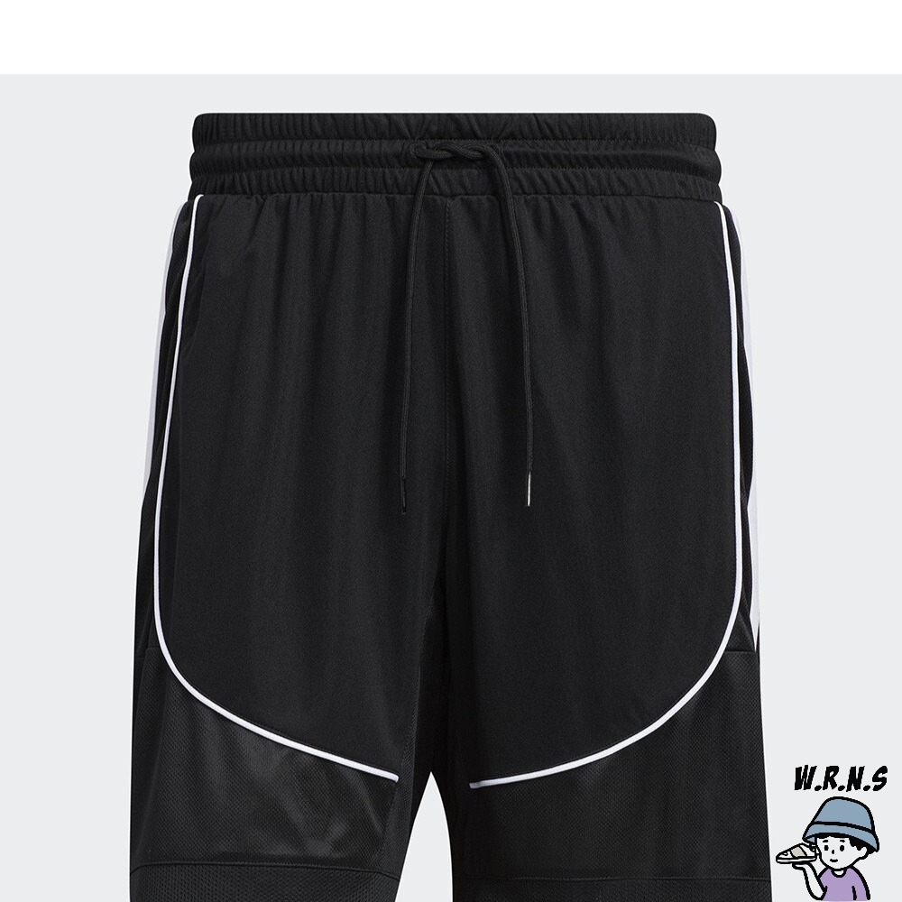 Adidas 男裝 短褲 籃球褲 吸濕 排汗 寬鬆 口袋 黑GL0476-細節圖3