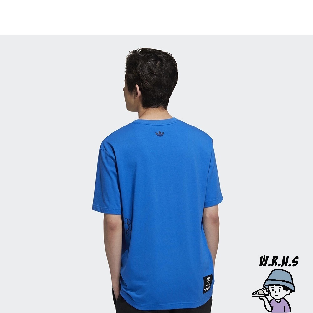 Adidas X DISNEY PIXAR MANGA 男裝 短袖上衣 怪獸電力公司 毛怪 藍HD9084-細節圖4