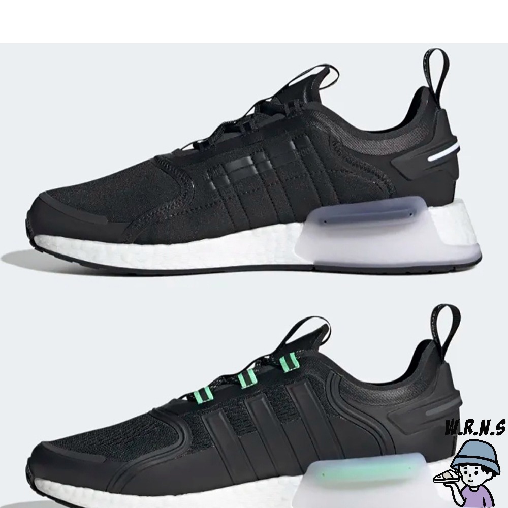 Adidas 男鞋 休閒鞋 NMD_R1 V3 黑白/黑綠 GX9588/GX2084-細節圖2