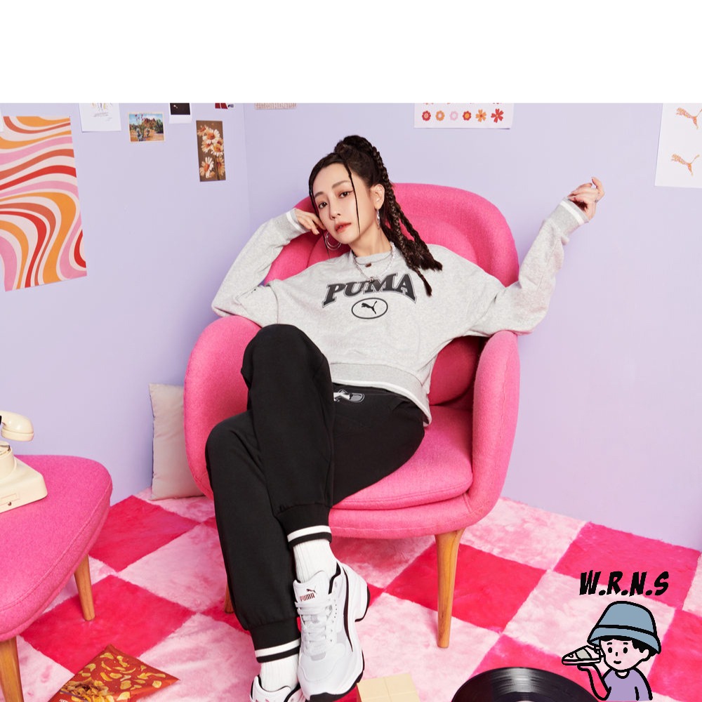 Puma 女裝 長袖上衣 大學T 謝欣穎代言款 歐規 灰 62359704-細節圖5