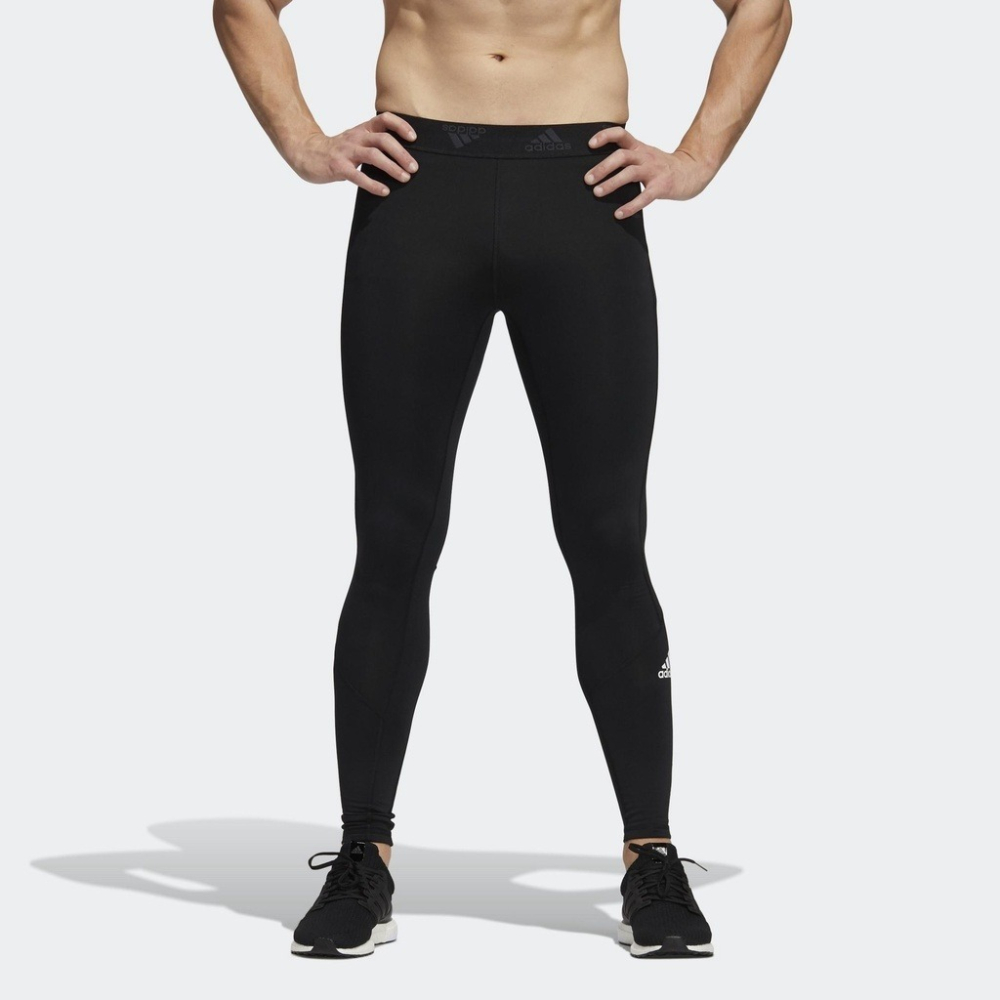 Adidas 男裝 緊身長褲 訓練 吸濕 排汗 黑 GT9518-細節圖3