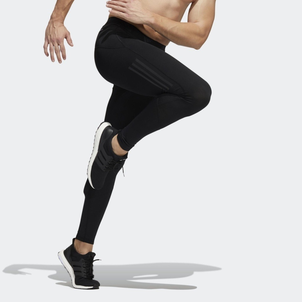 Adidas 男裝 緊身長褲 訓練 吸濕 排汗 黑 GT9518-細節圖4