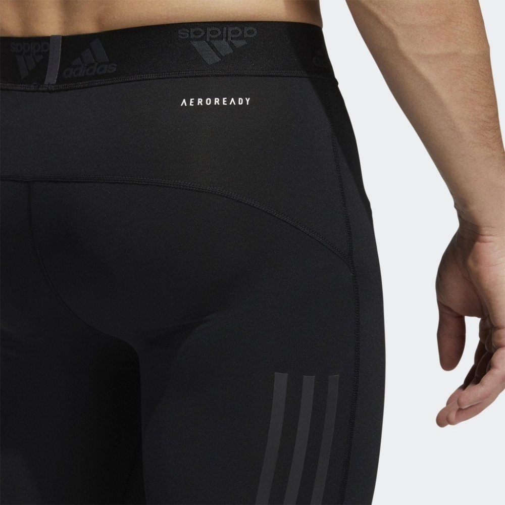 Adidas 男裝 緊身長褲 訓練 吸濕 排汗 黑 GT9518-細節圖7
