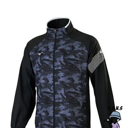 MIZUNO Slim FIT 男裝 外套 套裝 立領 平織 抗紫外線 拉鍊口袋 黑32TC208209