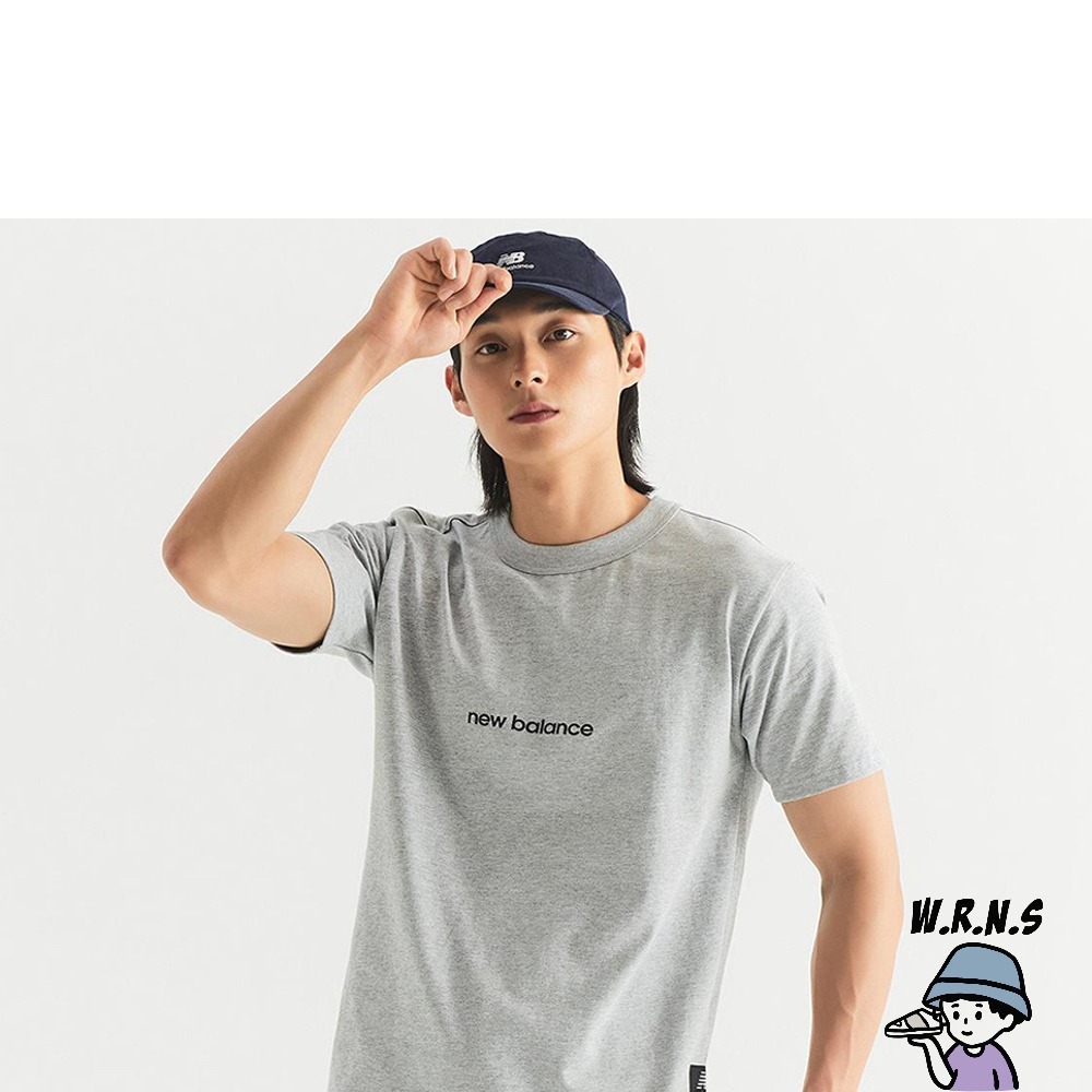 New Balance 男裝短袖上衣 574 印花 純棉 美版 灰MT33563AG-細節圖2