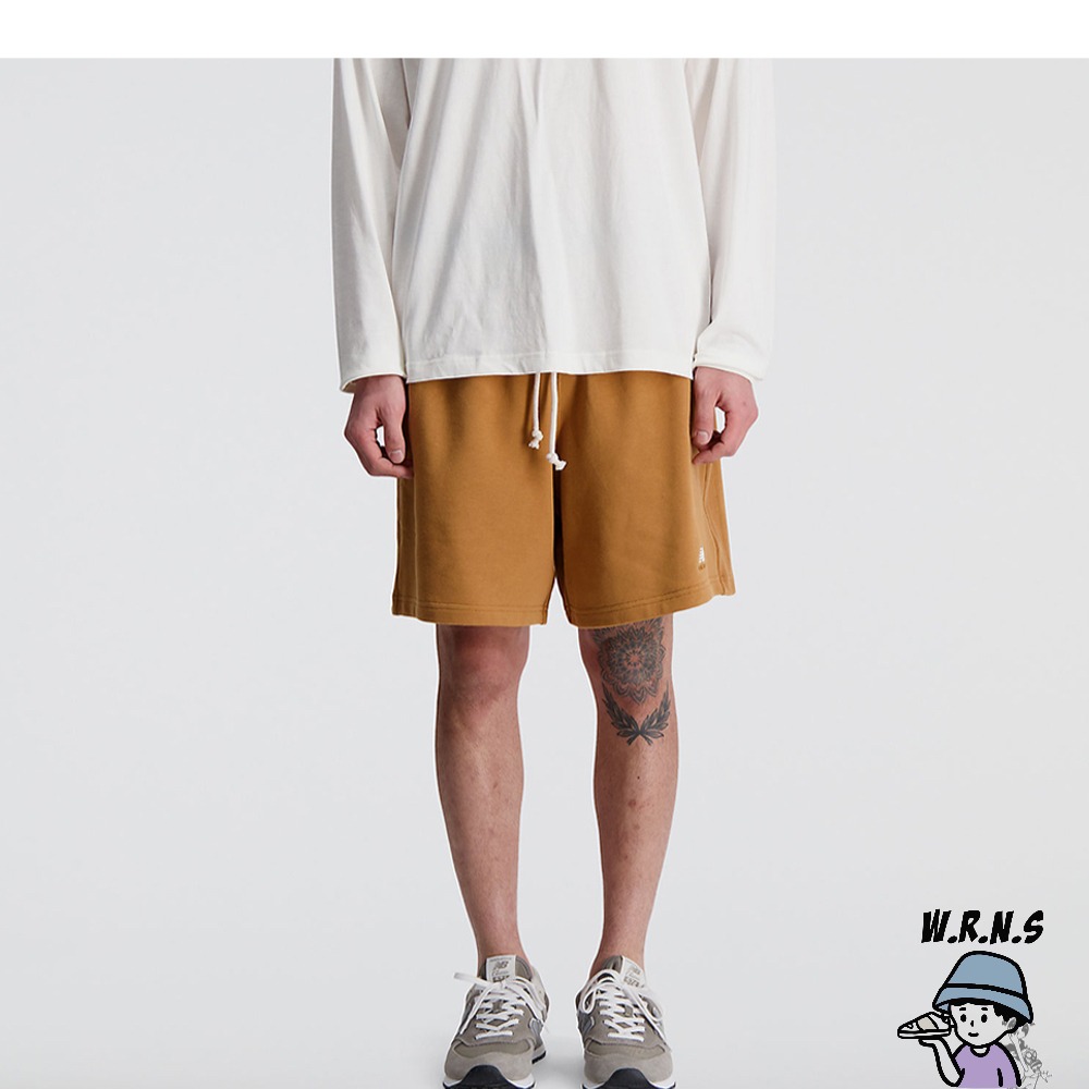 New Balance 男裝 短褲 純棉 抽繩 棕AMS31504TOB-細節圖3
