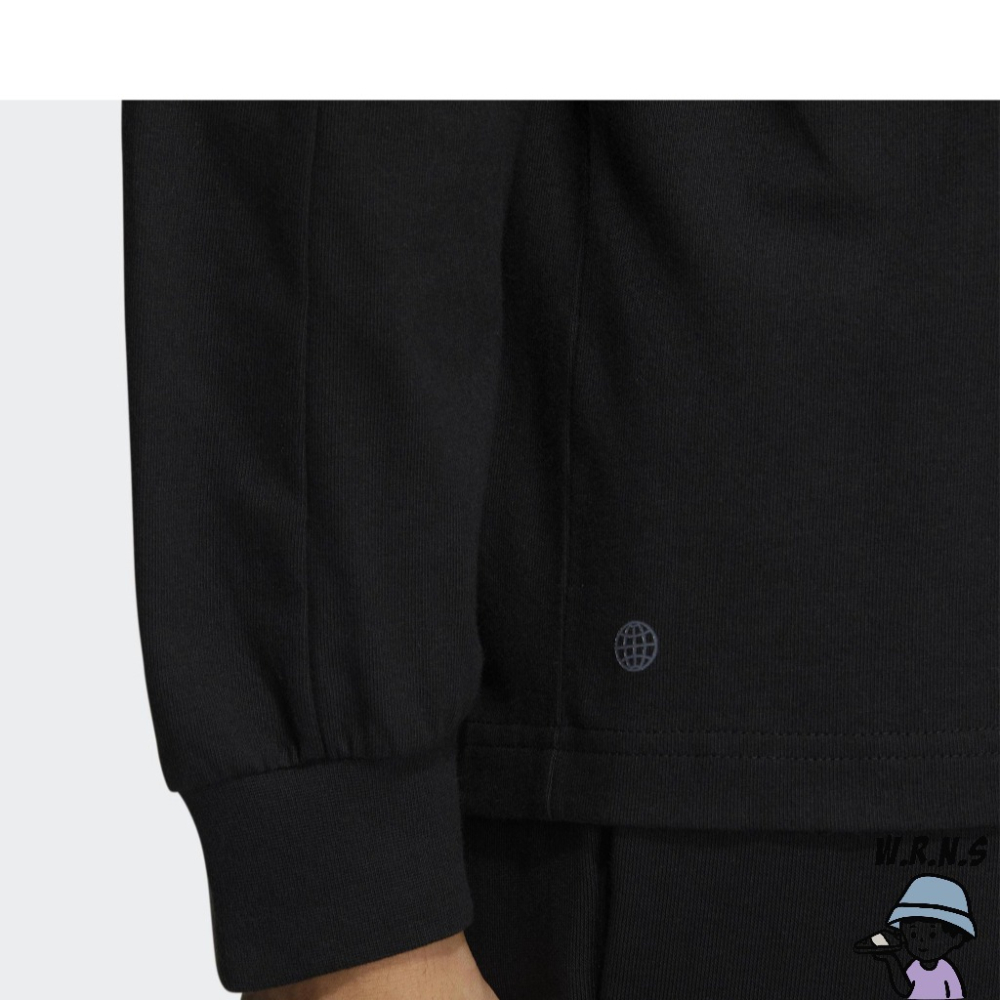 Adidas 男 長袖上衣 休閒 三線 串標 棉質 黑IA9451-細節圖6