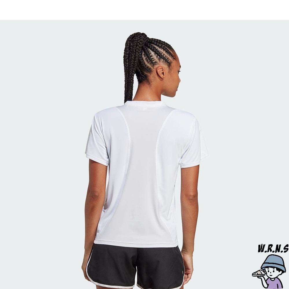 Adidas 女裝 短袖上衣 排汗 白HZ0112-細節圖4