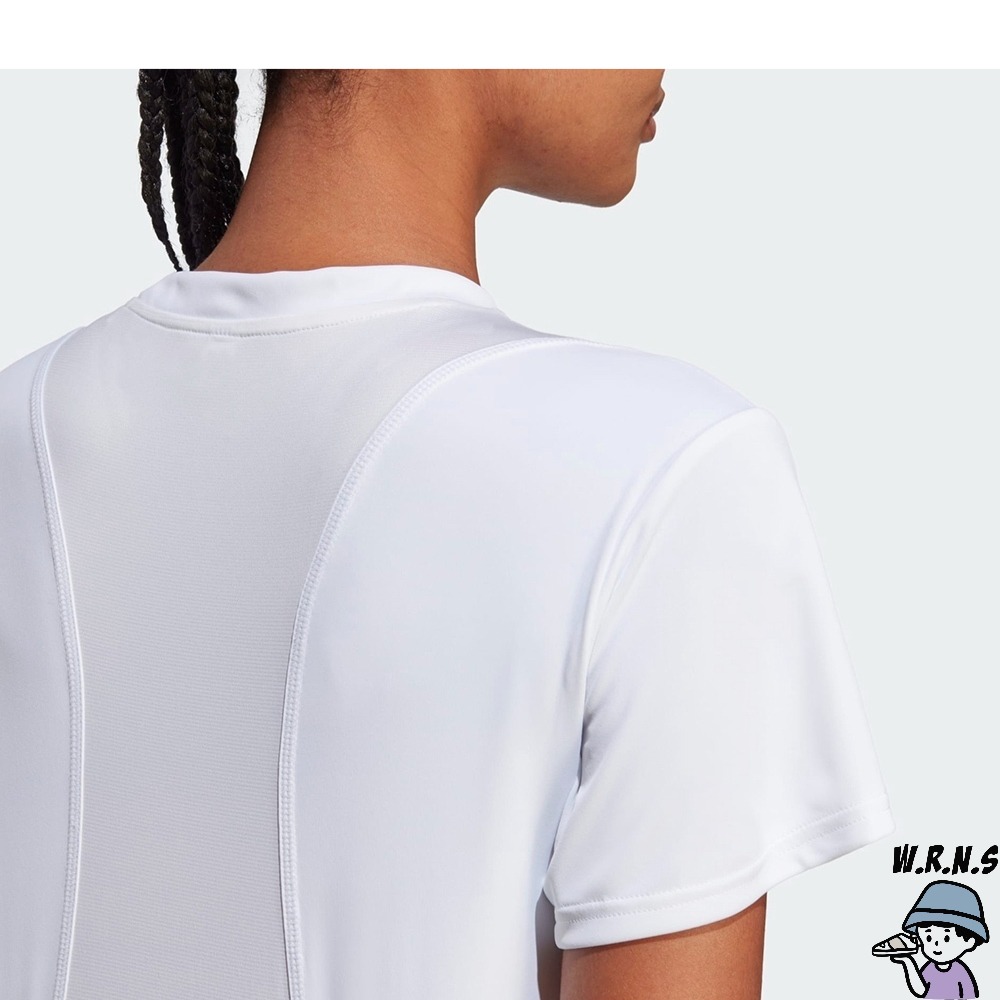 Adidas 女裝 短袖上衣 排汗 白HZ0112-細節圖7