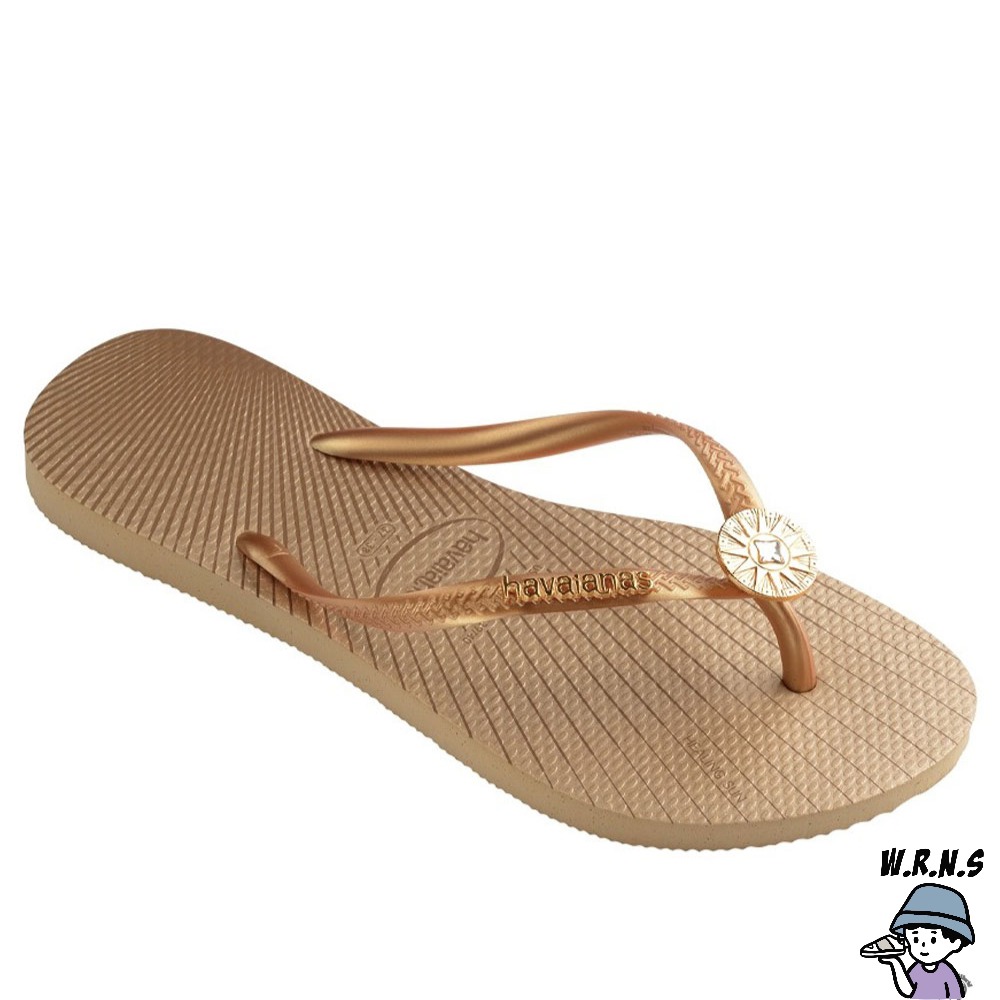 Havaianas 哈瓦仕 女鞋 拖鞋 夾腳拖 人字拖 水鑽 金 4147064-0570W-細節圖3