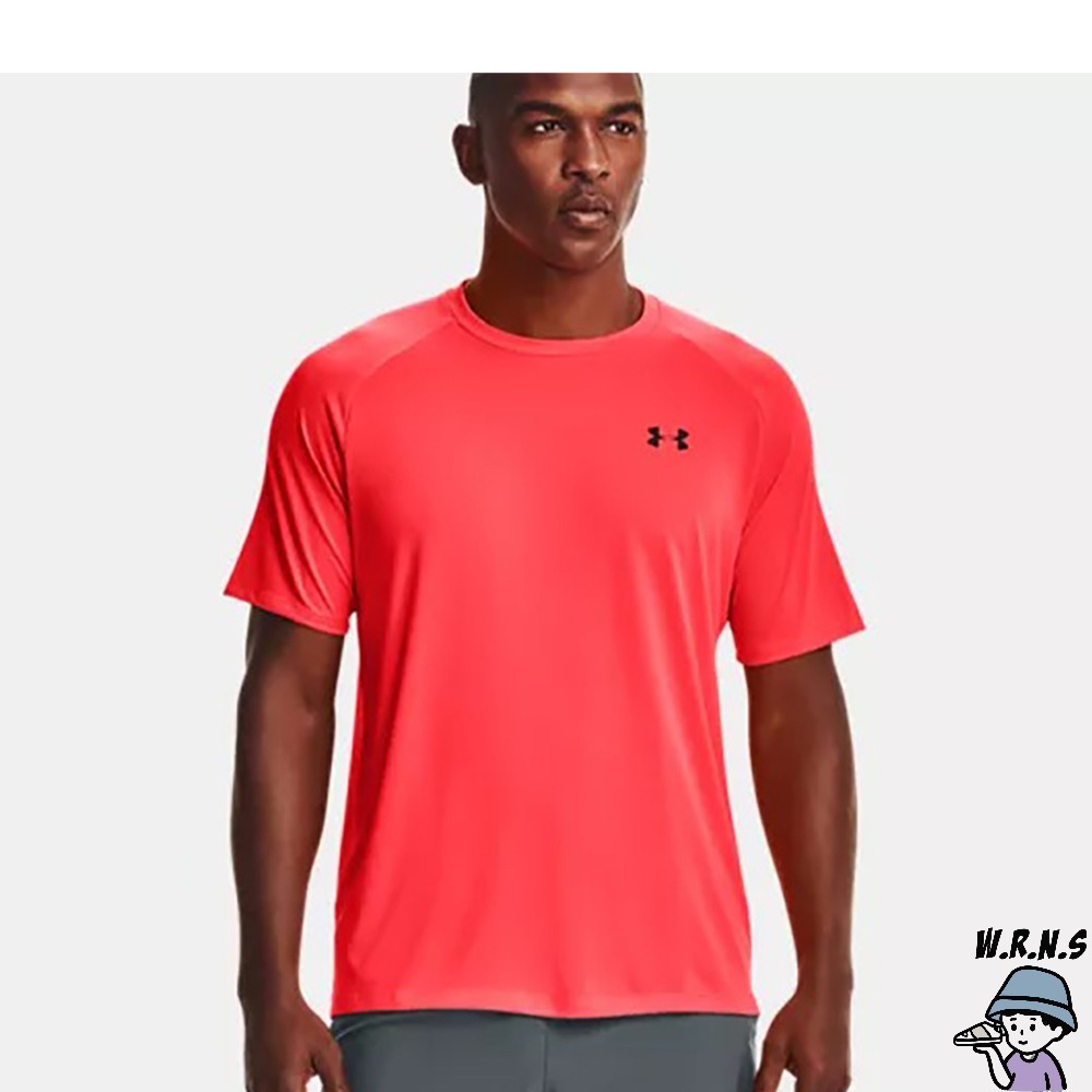 Under Armour UA 男裝 短袖上衣 排汗 快乾 歐規 橘紅 1326413-629-細節圖3