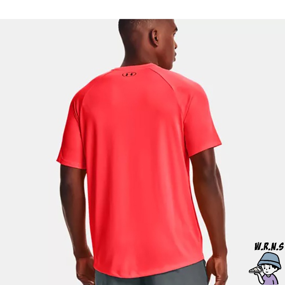 Under Armour UA 男裝 短袖上衣 排汗 快乾 歐規 橘紅 1326413-629-細節圖4