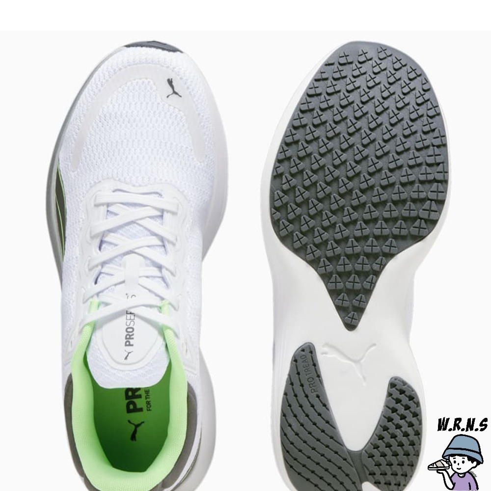 Puma 男鞋 女鞋 慢跑鞋 緩震 針織 Scend Pro 白綠 37877605-細節圖4