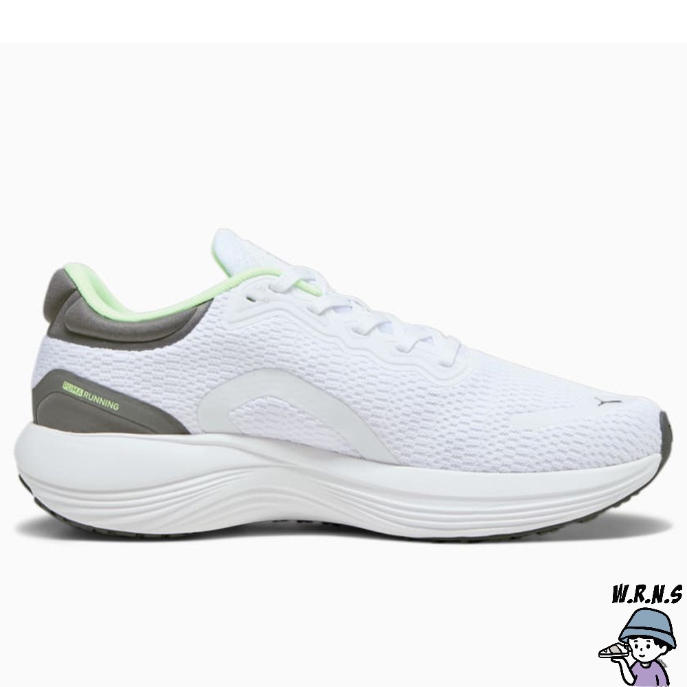 Puma 男鞋 女鞋 慢跑鞋 緩震 針織 Scend Pro 白綠 37877605-細節圖5