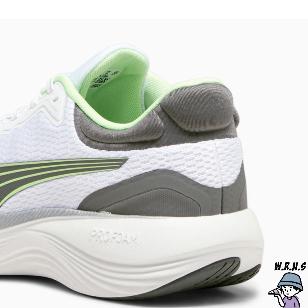 Puma 男鞋 女鞋 慢跑鞋 緩震 針織 Scend Pro 白綠 37877605-細節圖7