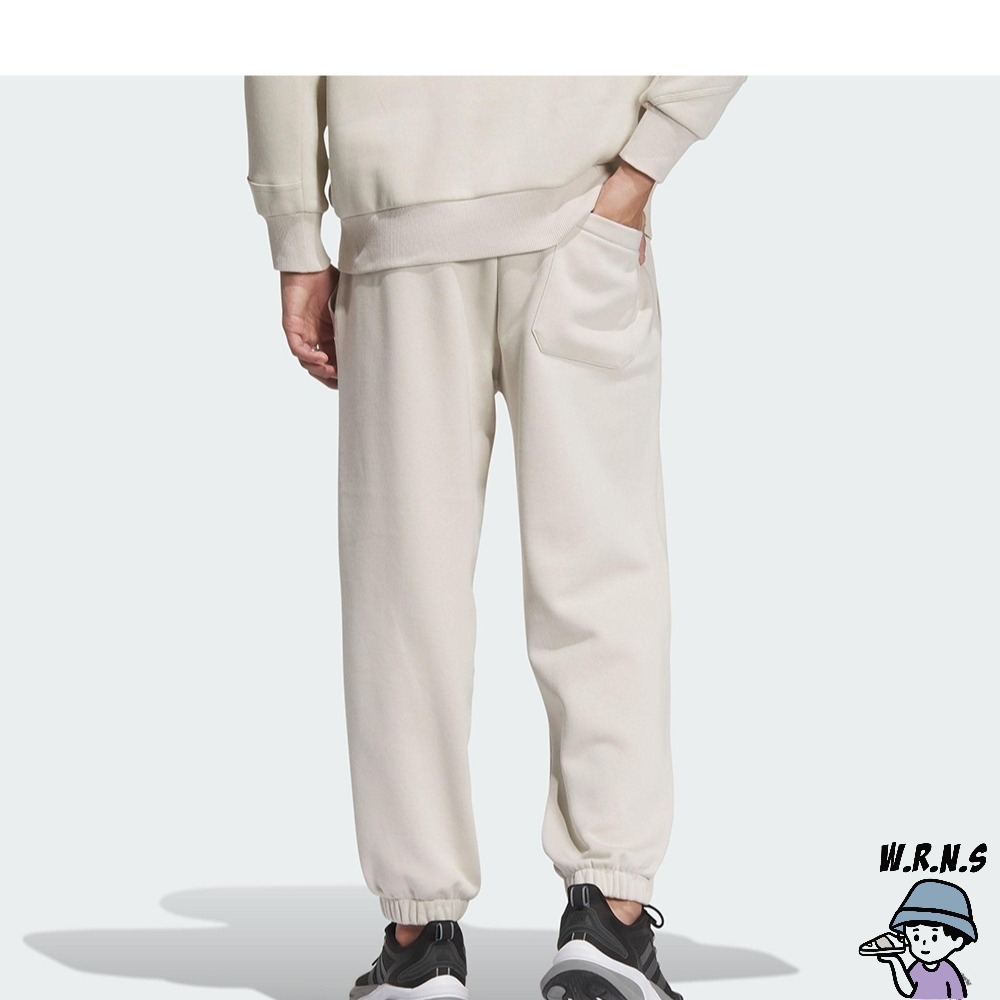 Adidas 男裝 長褲 口袋 縮口 棉質 米 IP4976-細節圖5