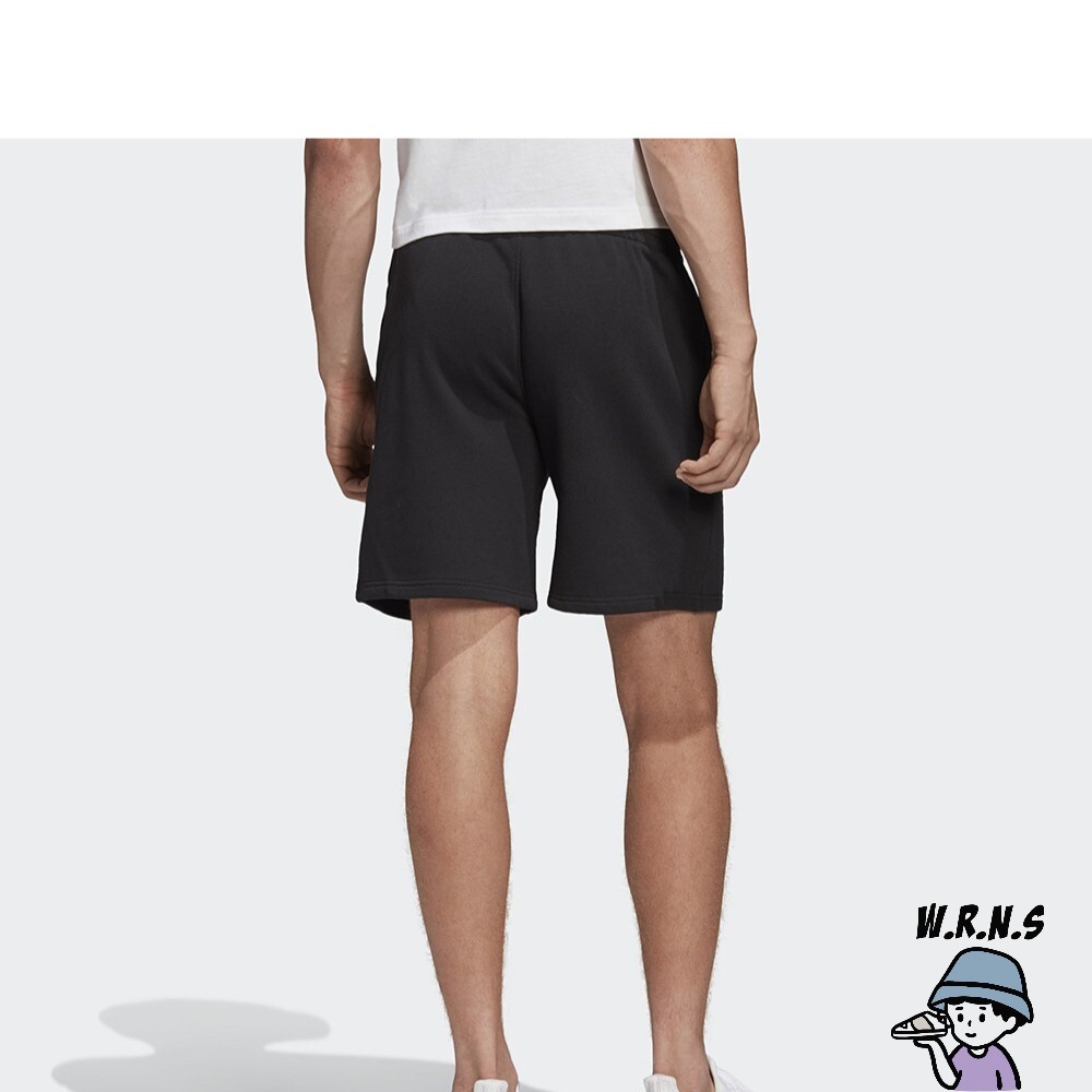 Adidas 男裝 短褲 拉鍊口袋 刺繡LOGO 棉質 黑FR7977-細節圖5