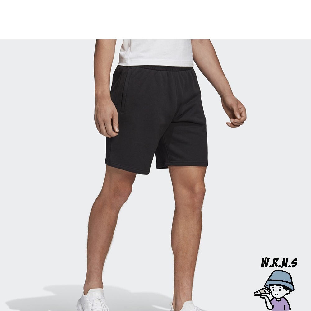 Adidas 男裝 短褲 拉鍊口袋 刺繡LOGO 棉質 黑FR7977-細節圖6