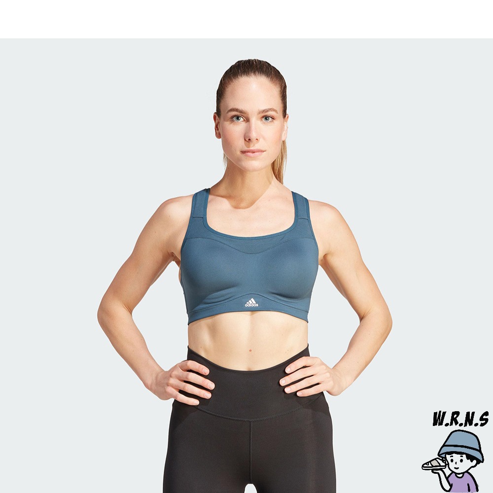 Adidas 女裝 運動內衣 高度支撐 排汗 藍綠 IL2891-細節圖3