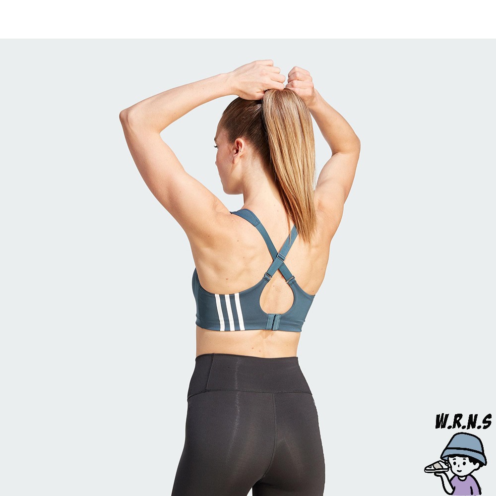 Adidas 女裝 運動內衣 高度支撐 排汗 藍綠 IL2891-細節圖4