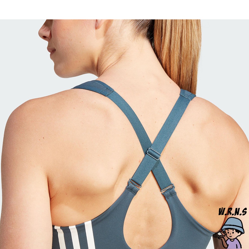 Adidas 女裝 運動內衣 高度支撐 排汗 藍綠 IL2891-細節圖7