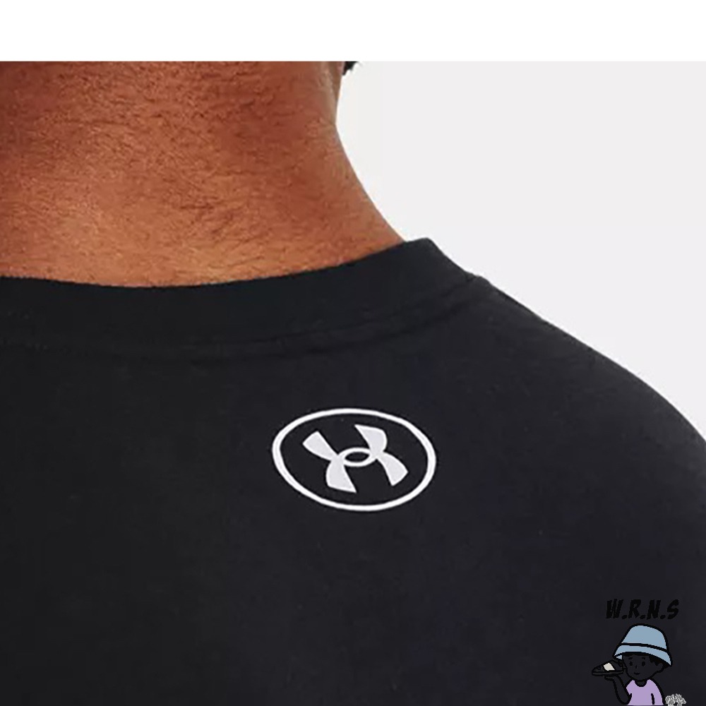 Under Armour UA 男裝 短袖上衣 棉質 黑 1379022-001-細節圖6