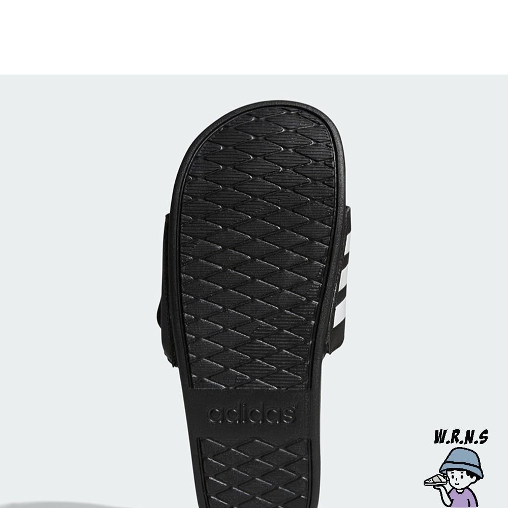 Adidas 男鞋 拖鞋 魔鬼氈 ADILETTE COMFORT ADJ 黑白GZ8951-細節圖7