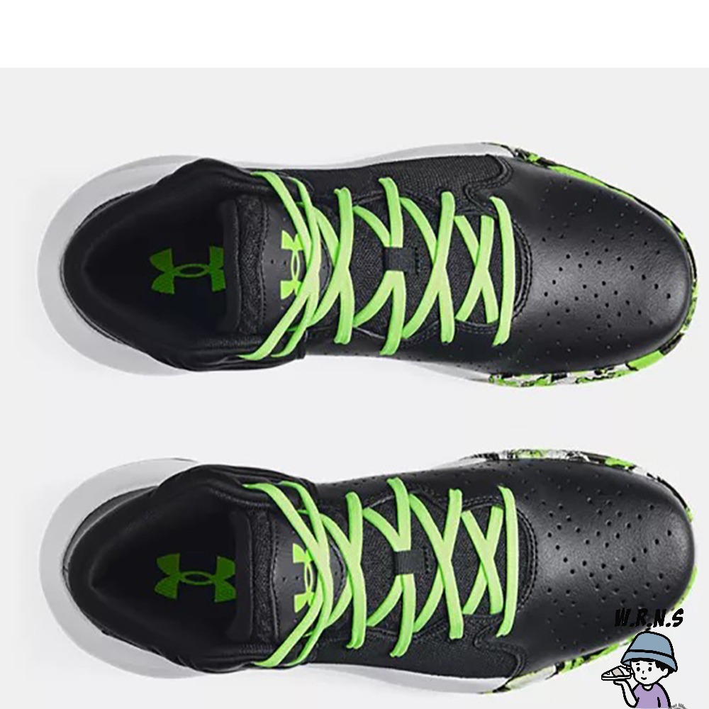 Under Armour UA 男鞋 籃球鞋 緩震 皮革 Jet 21 黑綠 3024260-005-細節圖6