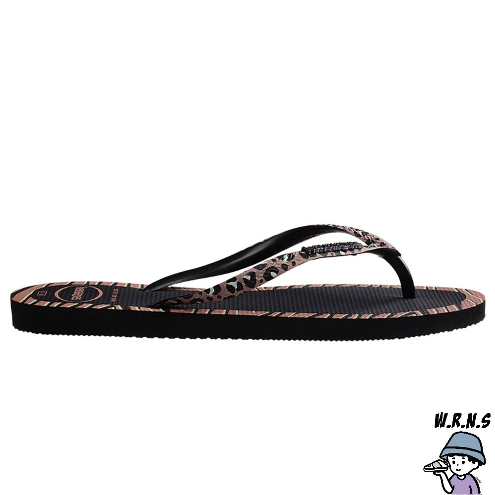 Havaianas 哈瓦仕 女鞋 拖鞋 夾腳拖 動物紋 黑 4147966-0090W-細節圖4