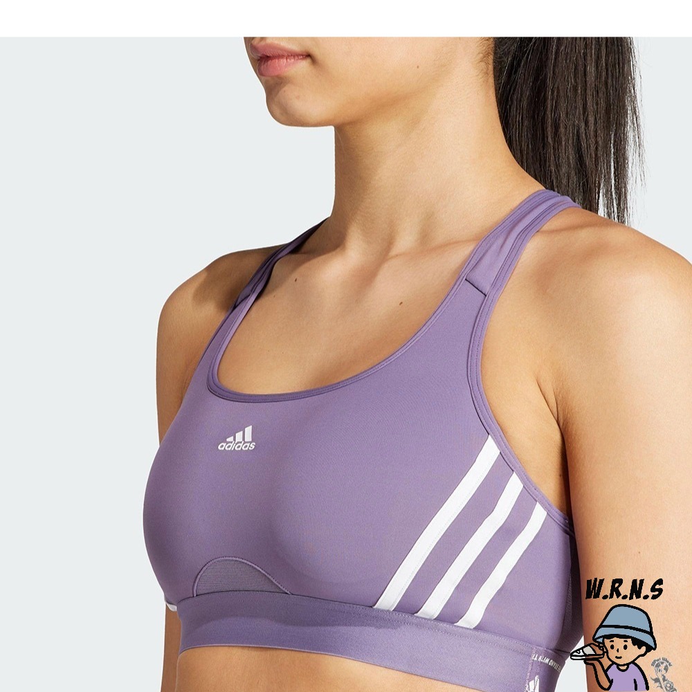 Adidas 女裝 運動內衣 排汗 中度支撐 紫HZ8606-細節圖6