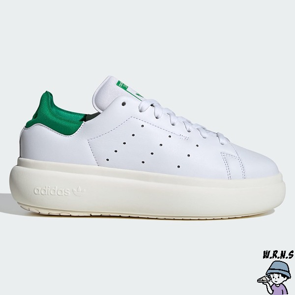 Adidas 女鞋 休閒鞋 皮革 厚底 STAN SMITH PF 白綠【W.R.N.S】ID2786-細節圖2