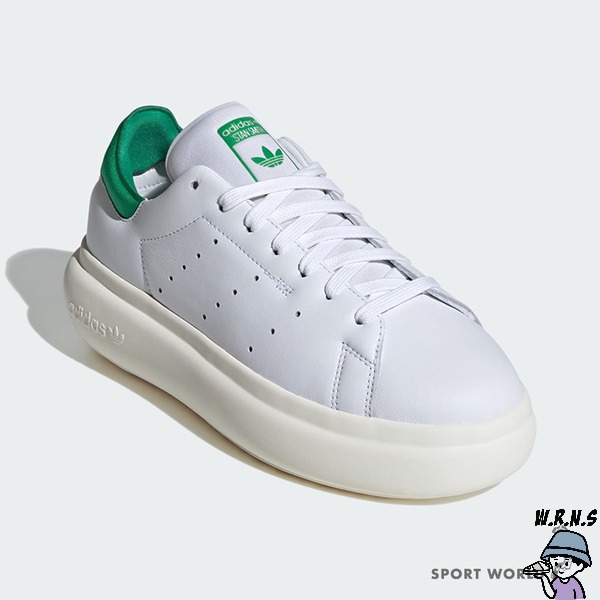 Adidas 女鞋 休閒鞋 皮革 厚底 STAN SMITH PF 白綠【W.R.N.S】ID2786-細節圖3