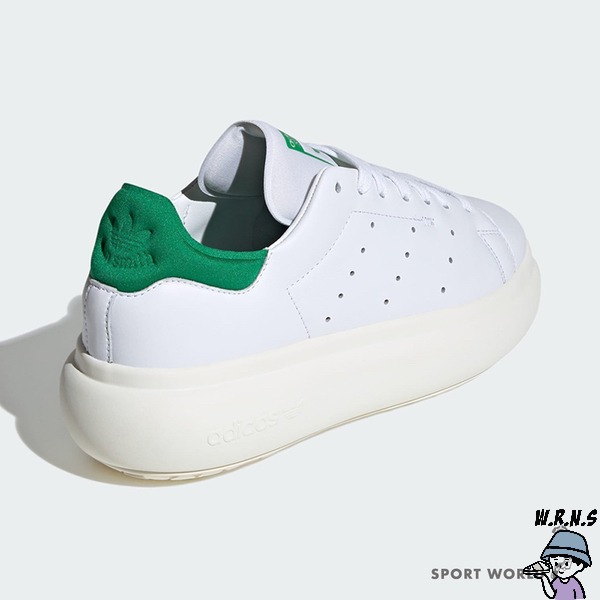 Adidas 女鞋 休閒鞋 皮革 厚底 STAN SMITH PF 白綠【W.R.N.S】ID2786-細節圖4