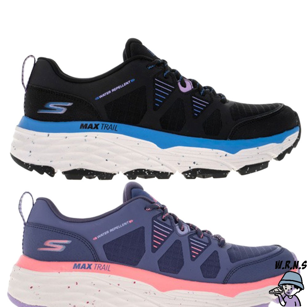 Skechers 慢跑鞋 防潑水 MAX CUSHIONING129151BKBL/129151LVPK-細節圖2