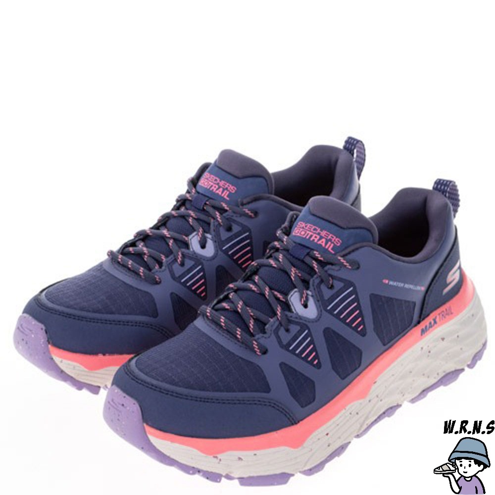 Skechers 慢跑鞋 防潑水 MAX CUSHIONING129151BKBL/129151LVPK-細節圖6