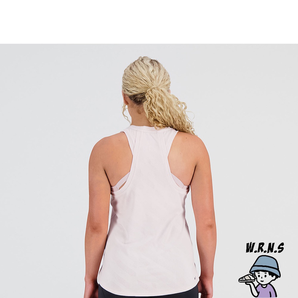 New Balance 女裝 背心 排汗速乾 反光 美版 粉WT23280SOI-細節圖3