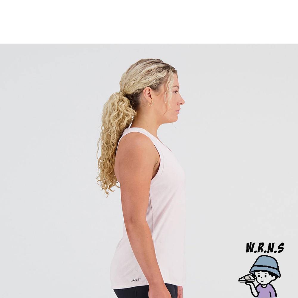 New Balance 女裝 背心 排汗速乾 反光 美版 粉WT23280SOI-細節圖4