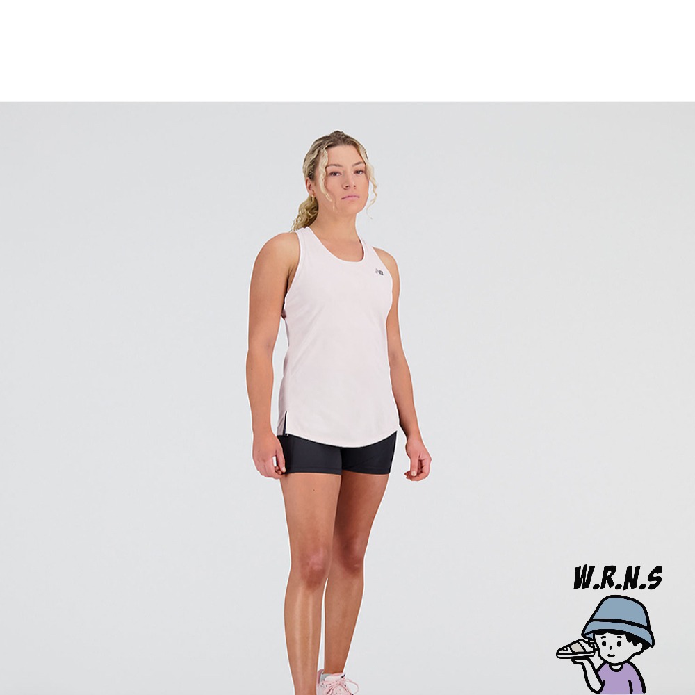 New Balance 女裝 背心 排汗速乾 反光 美版 粉WT23280SOI-細節圖5