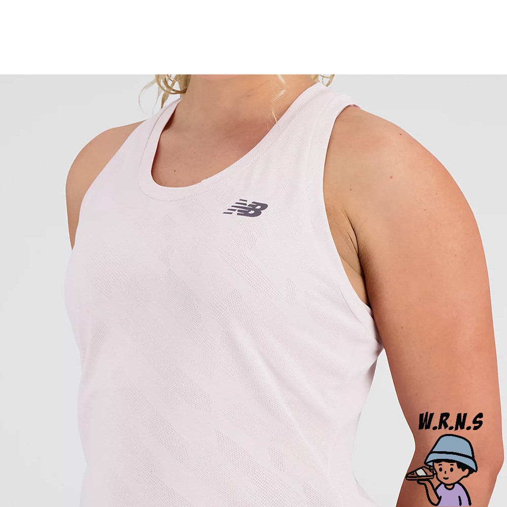 New Balance 女裝 背心 排汗速乾 反光 美版 粉WT23280SOI-細節圖6