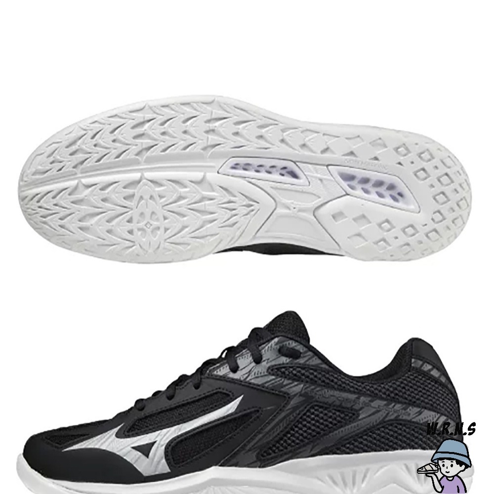 Mizuno 男鞋 女鞋 排球鞋 THUNDER BLADE 3 2.5E寬楦 黑V1GA217001-細節圖2