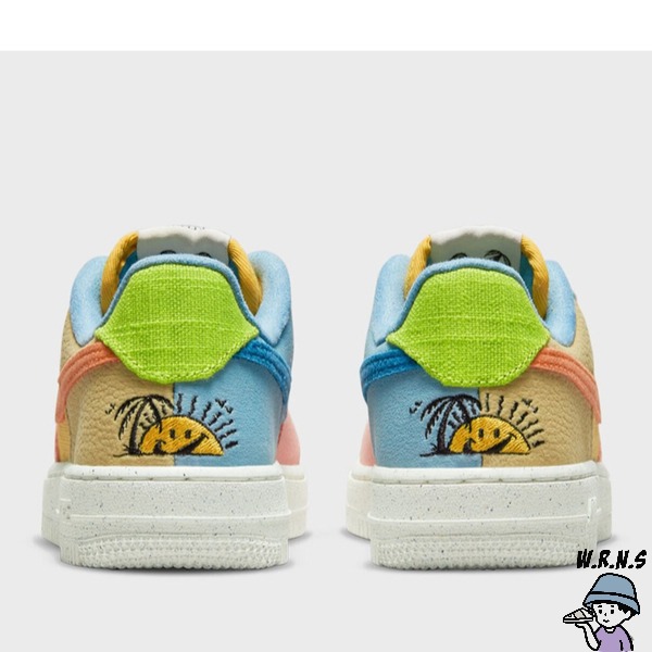 Nike Air Force 1 LV8 童鞋 中童 休閒鞋 粉橘【W.R.N.S】FN0237-111-細節圖2